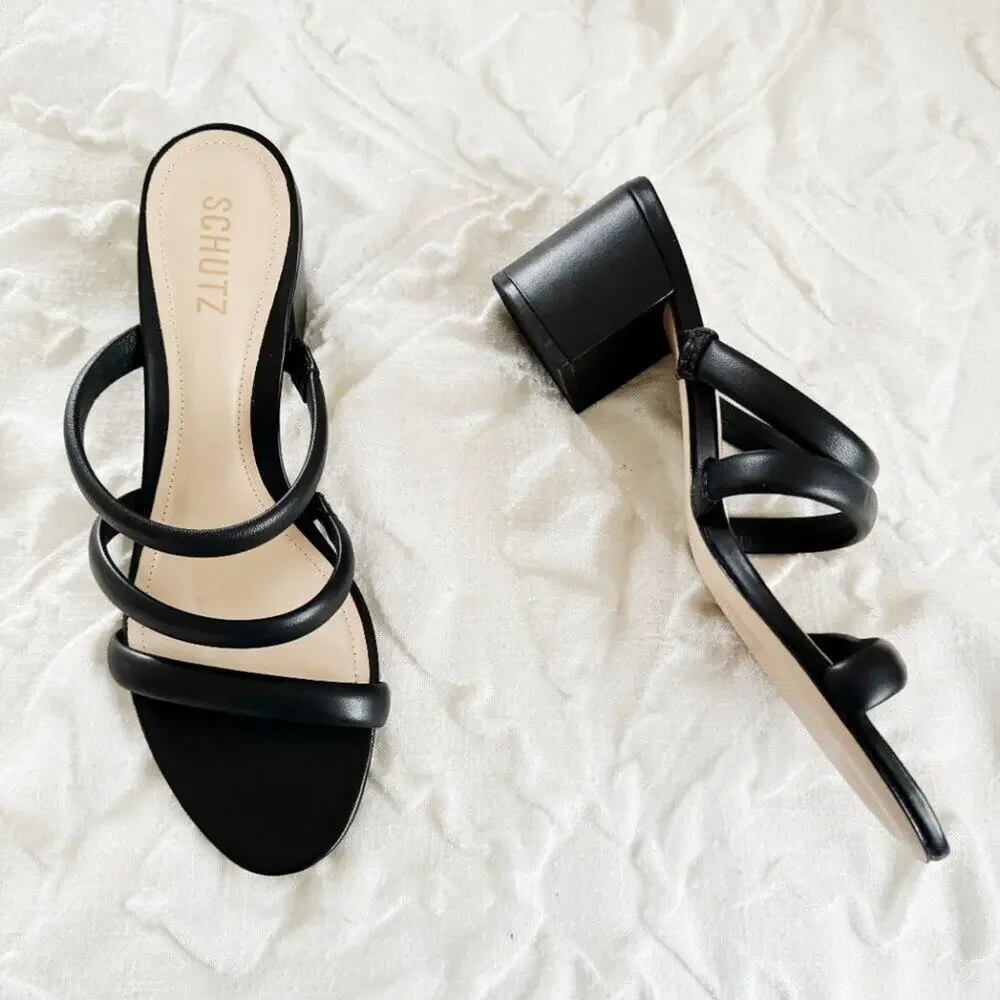 Schutz Olly Block Heel Sandal Size 10.5